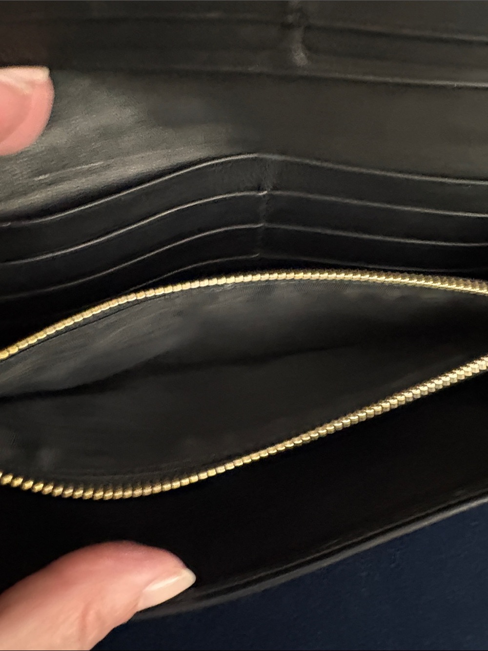 Prada Nappa Gaufre Black Ruched Leather Long Wallet with COA - Picture 7 of 8